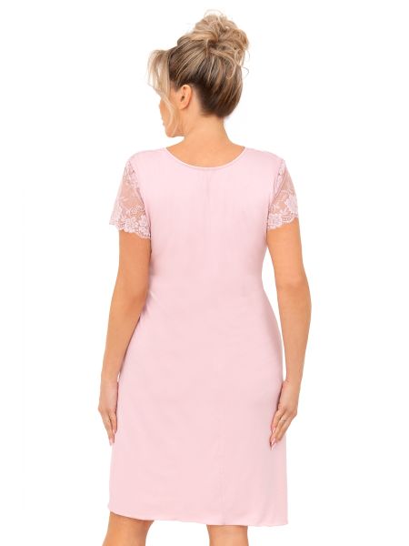 Nachthemd aus Spitze für Frauen - Livia plus size powder pink - 2