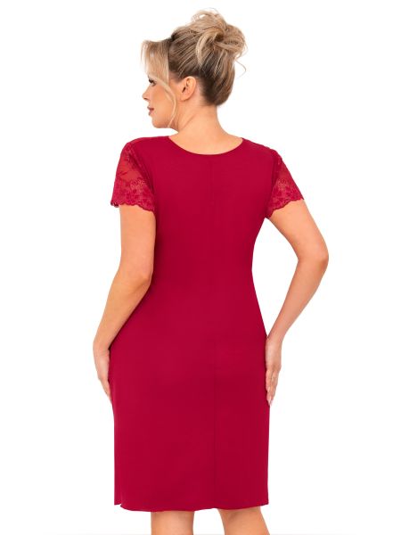 Damen Nachthemd aus Spitze - Livia Übergrößen burgundy - 2