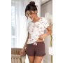 Damen-Schlafanzug mit gerüschten kurzen Shorts - Amaris short - 2