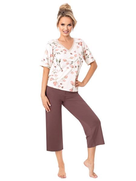 Damen-Schlafanzug aus Viskose 3/4 Hose - Amaris 3/4 - 2