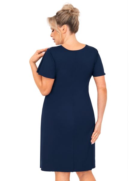 Damen-Nachthemd - Melania plus Größe navy blau - 2