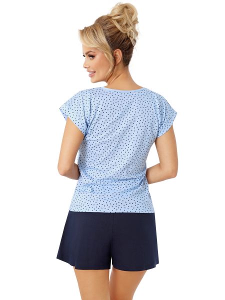Star Baumwollschlafanzug - Star short navy blue - 2