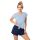Star Baumwollschlafanzug - Star short navy blue