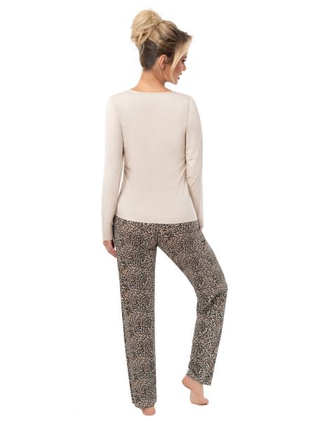 Schlafanzug für Damen in langer Pantherhose - Omari lang - 3