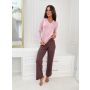 Damen Schlafanzug lange Hose - Daphne lang rosa - 2