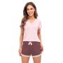Pyjama aus Spitze für Damen - Daphne kurz rosa - 3