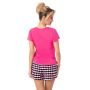 Karierter Baumwollpyjama - Schlafanzug kurz fuchsia - 5