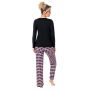 Karierter Baumwollpyjama - Sleep long schwarz - 3