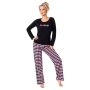 Karierter Baumwollpyjama - Sleep long schwarz - 2