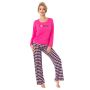 Karierter Baumwollpyjama für Frauen - Sleep long fuchsia - 2