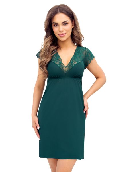 Elegantes Hemd mit Spitze - Ivana grün - 2