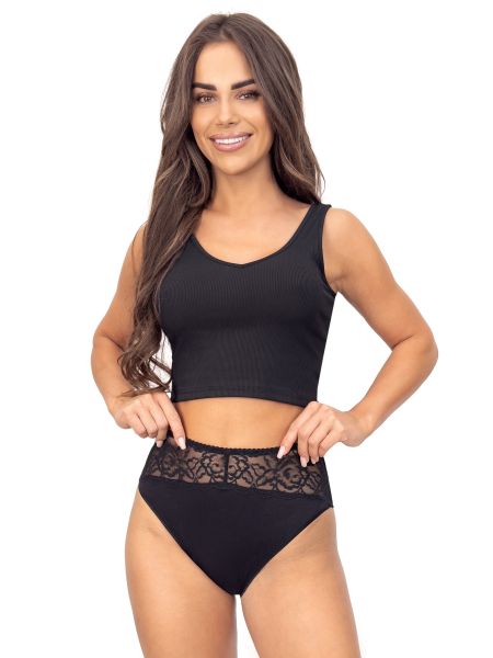 Damenhöschen mit hoher Taille - 244 schwarz - 2