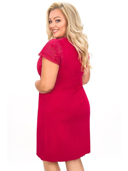 Elegancka koszula nocna - Silvana plus size malinowy - 3
