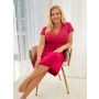 Elegancka koszula nocna - Silvana plus size malinowy - 2