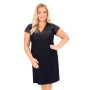 Elegancka koszula nocna - Silvana plus size czarna - 2