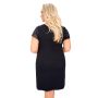 Elegancka koszula nocna - Silvana plus size czarna - 3