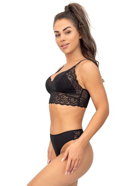 Trägerloses Spitzentop - 244 schwarz - 3