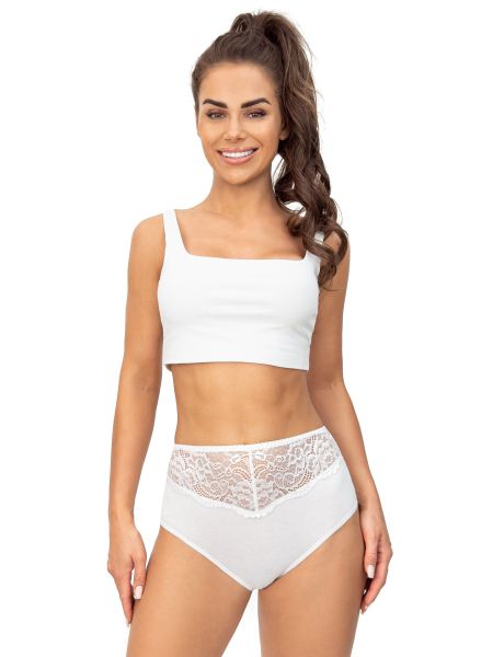 Höschen aus Baumwolle mit hoher Taille - 243 weiß