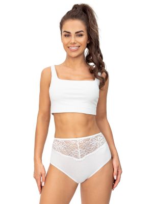 Höschen aus Baumwolle mit hoher Taille - 243 weiß