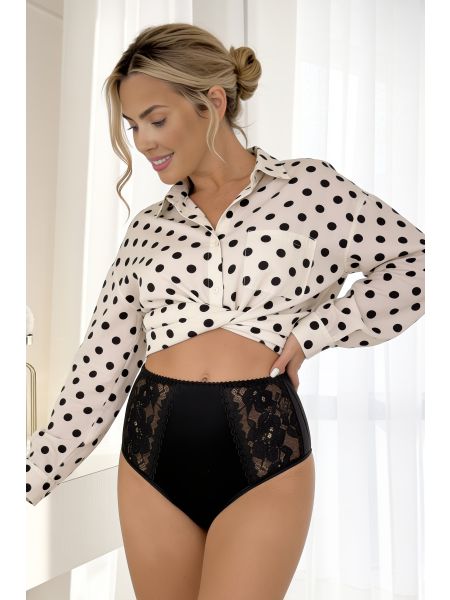 Damen-Slip mit hoher Taille - 239 schwarz