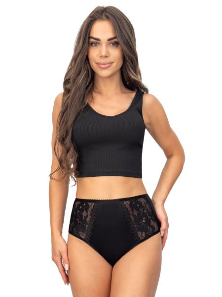 Damen-Slip mit hoher Taille - 239 schwarz - 2