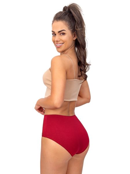Komfort-Bikini-Unterteil mit hoher Taille - 239 burgundy - 3