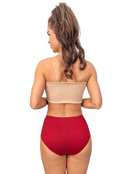 Komfort-Bikini-Unterteil mit hoher Taille - 239 burgundy - 4