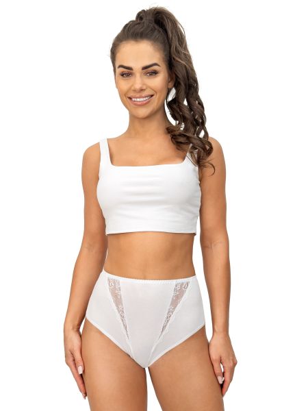 Baumwollhöschen mit hoher Taille - 238 weiß