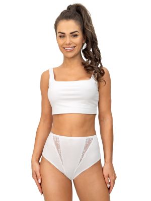 Baumwollhöschen mit hoher Taille - 238 weiß