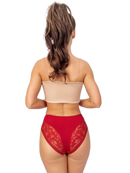 Höschen aus Spitze mit hoher Taille - 235 burgundy - 3