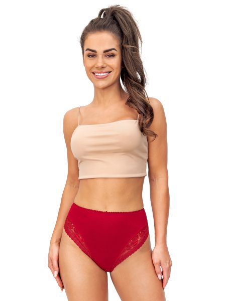 Höschen aus Spitze mit hoher Taille - 235 burgundy - 4