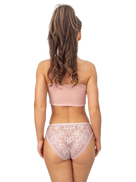 Bikini-Unterteil Medium mit Spitze - 233 rosa - 3