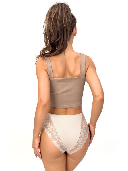 Beigefarbene Slips mit hoher Taille - 228 beige - 5