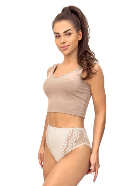 Beigefarbene Slips mit hoher Taille - 228 beige - 2