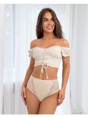 Beigefarbene Slips mit hoher Taille - 228 beige