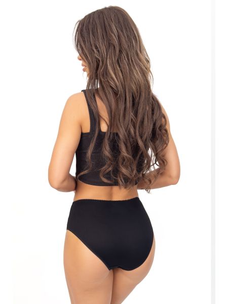 Schwarzes Höschen mit hoher Taille - 213 schwarz - 3