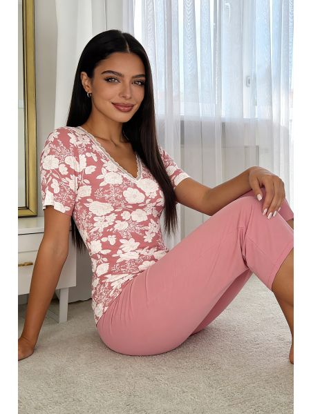 Damenpyjama-Hose 3/4 - Tina 3/4
