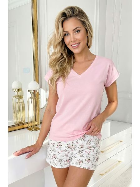 Baumwollpyjama mit kurzen Hosen – Emilia Short