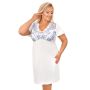 Nachtkleid in Ecru mit Spitze – Angela Plus Size - 3