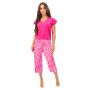 Fuchsiafarbene Baumwollpyjamas – Zebra 3/4 - 3
