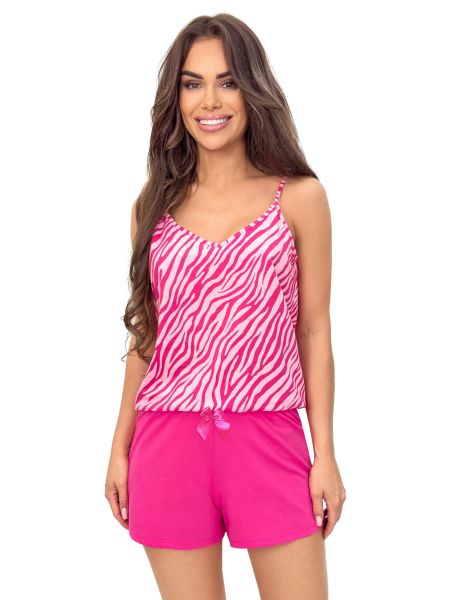 Baumwollpyjama mit Trägern – Zebra-Oberteil - 3