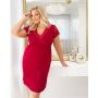 Elegantes Shirt mit Spitze – Sonia Plus Size in Bordeauxrot - 2