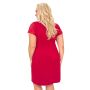 Elegantes Shirt mit Spitze – Sonia Plus Size in Bordeauxrot - 4