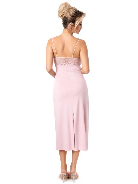 Langes elegantes Nachthemd – Jasmine long rosa - 3