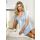 Hellblaues Nachthemd mit Spitze – Linda hellblau