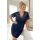 Elegantes dunkelblaues Nachthemd – Linda Plus Size Dunkelblau