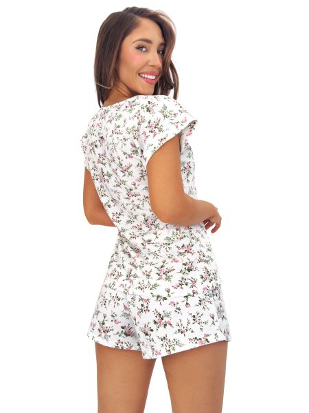 Baumwollpyjama mit Blumenmuster – Emilka Short - 3