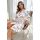 Eleganter Bademantel mit hellem Blumenmuster – Elizabeth, kurz