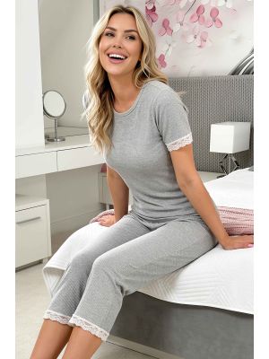 Damenpyjama mit 3/4-Hose – Megi 3/4