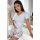 Damen-Pyjama mit Karomuster – Dani Short, grau